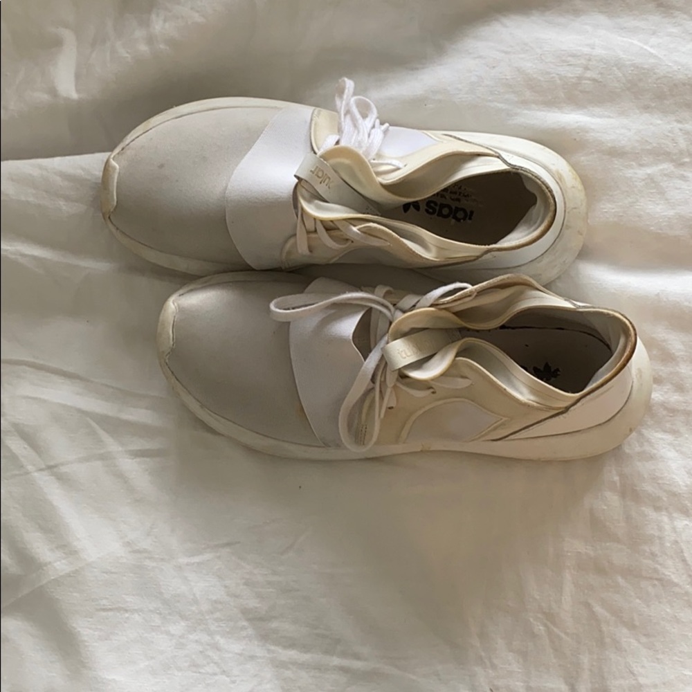 White adidas tubulars